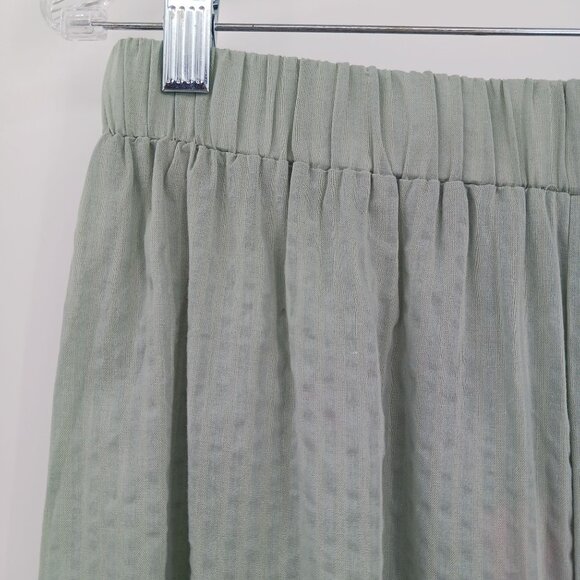 Chicwish Sunny Days Wide Leg Pants High Waist Casual Boho NWT Size M/L Green - Picture 5 of 14